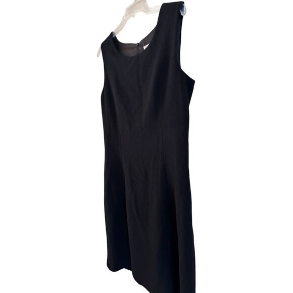 Vintage Express Tailleur Wool Blend Little Black Dress Sleeveless Size 7/8 - Picture 3 of 5